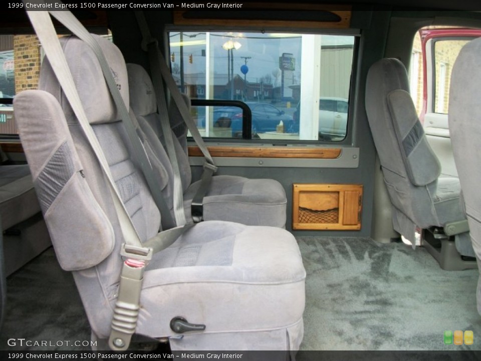 Medium Gray Interior Rear Seat for the 1999 Chevrolet Express 1500 Passenger Conversion Van #75788518