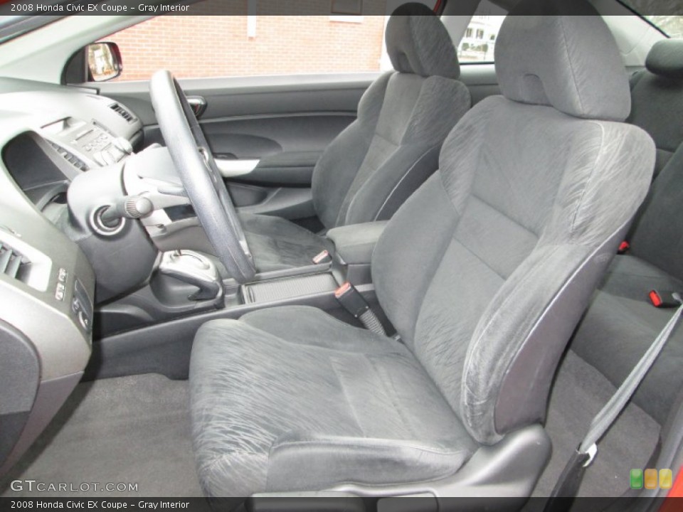 Gray Interior Front Seat for the 2008 Honda Civic EX Coupe #75789403
