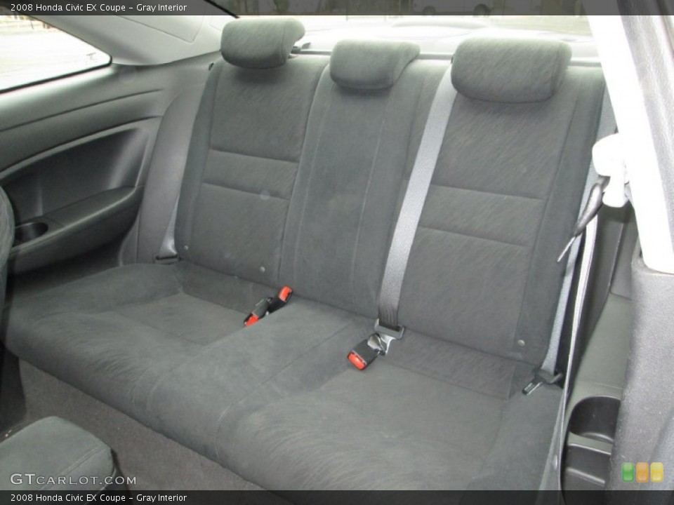 Gray Interior Rear Seat for the 2008 Honda Civic EX Coupe #75789499