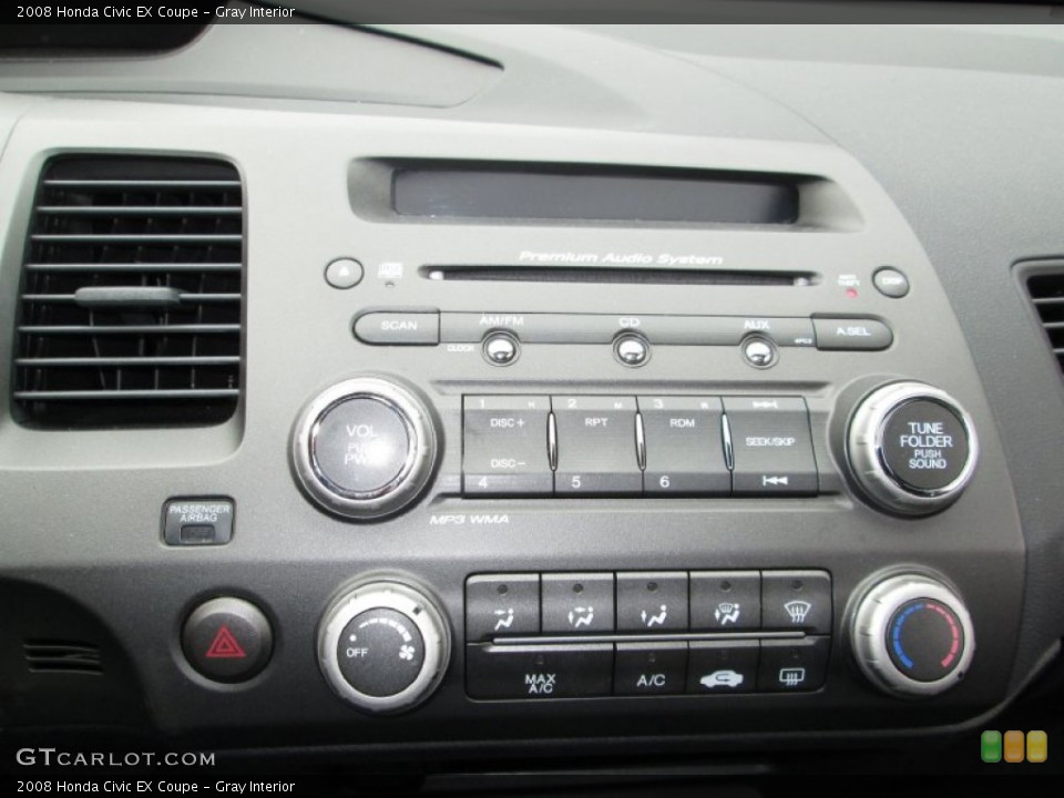 Gray Interior Controls for the 2008 Honda Civic EX Coupe #75789550
