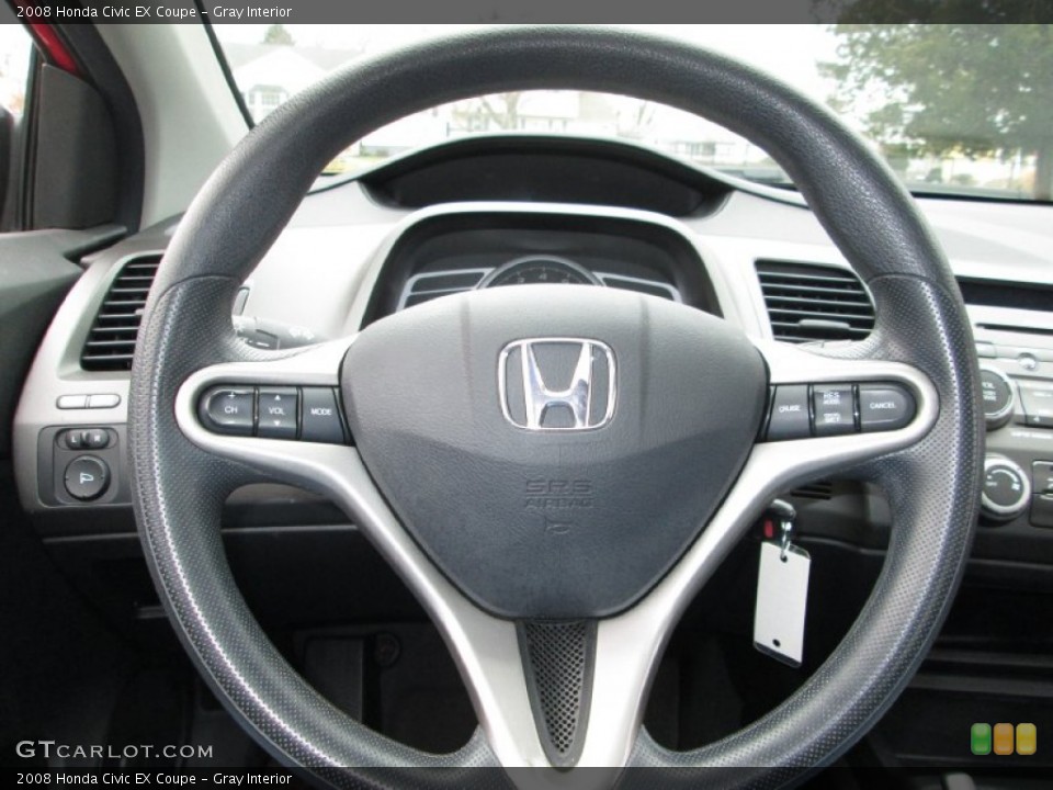 Gray Interior Steering Wheel for the 2008 Honda Civic EX Coupe #75789598