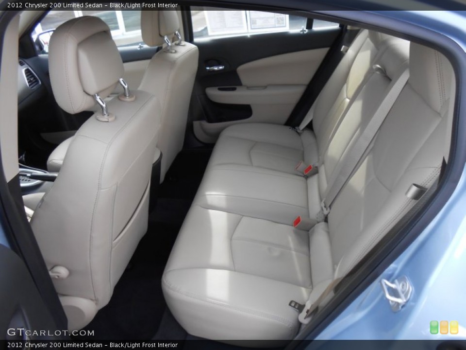 Black/Light Frost Interior Rear Seat for the 2012 Chrysler 200 Limited Sedan #75789880