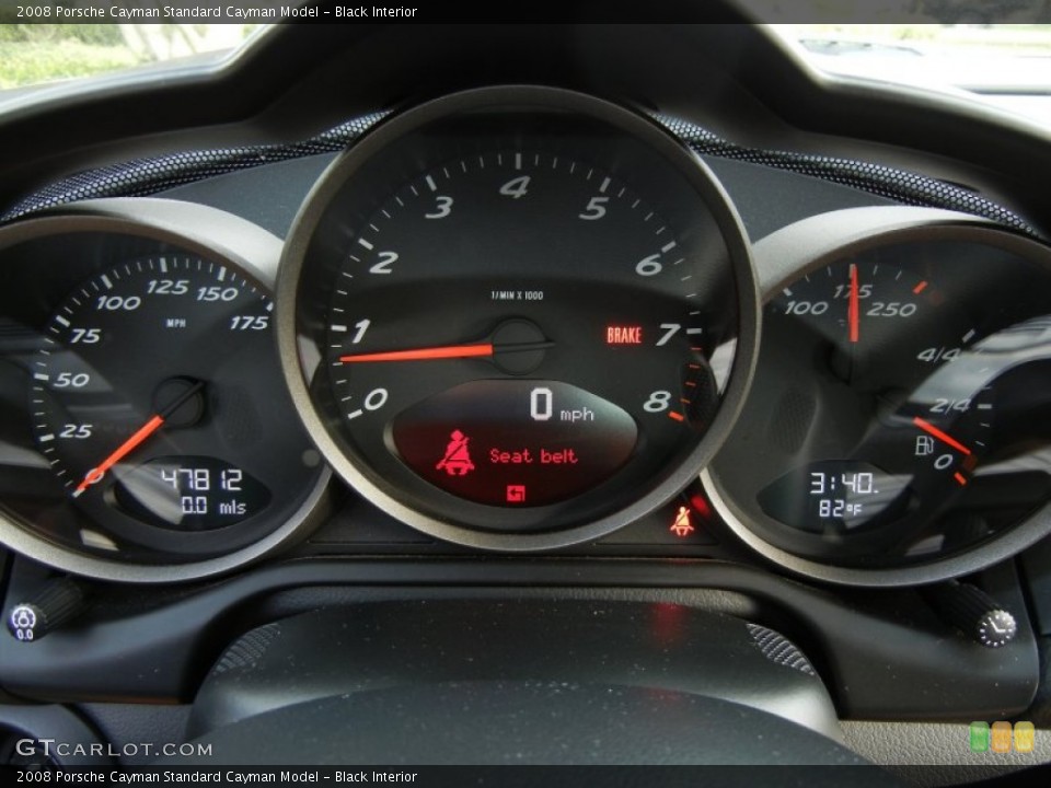Black Interior Gauges for the 2008 Porsche Cayman  #75793945
