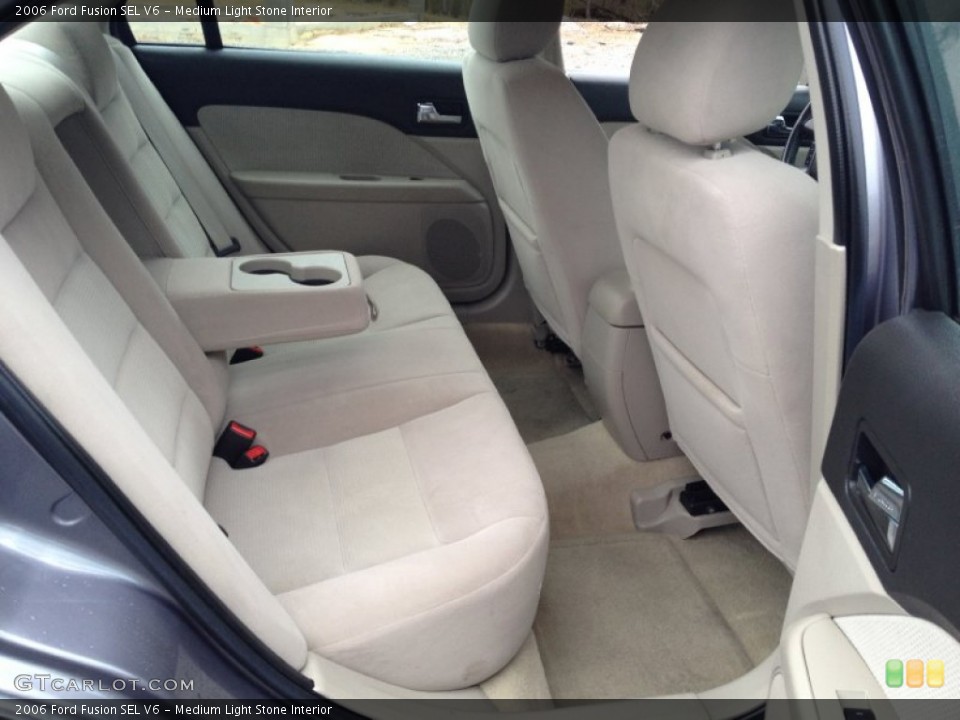 Medium Light Stone Interior Rear Seat for the 2006 Ford Fusion SEL V6 #75794959