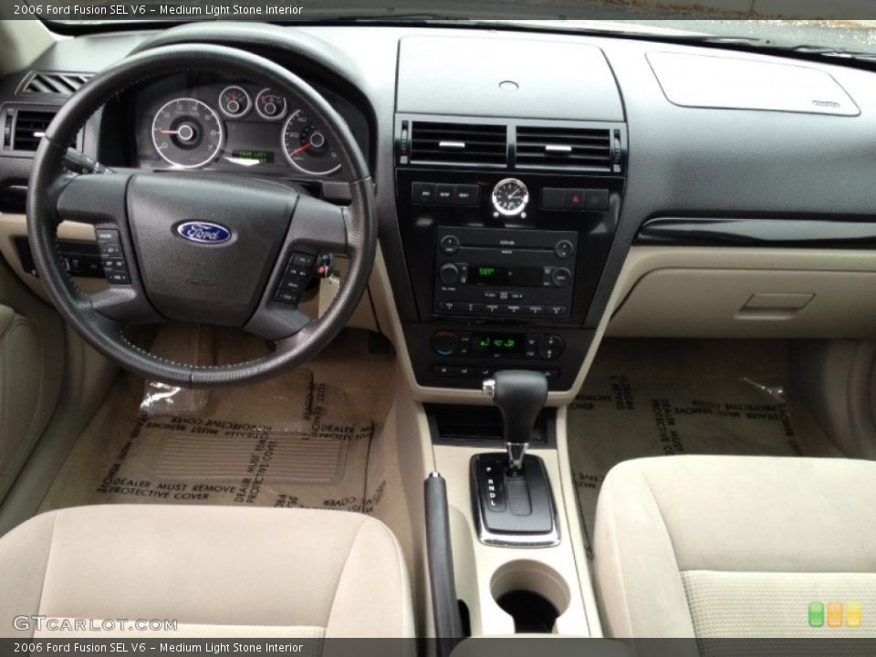 Medium Light Stone Interior Dashboard for the 2006 Ford Fusion SEL V6 #75795092