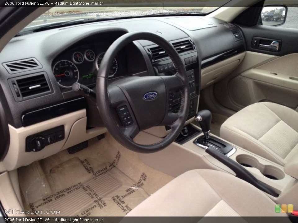 Medium Light Stone Interior Prime Interior for the 2006 Ford Fusion SEL V6 #75795113