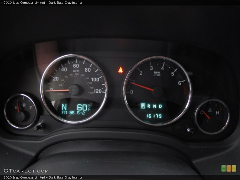 Dark Slate Gray Interior Gauges for the 2010 Jeep Compass Limited #75795175