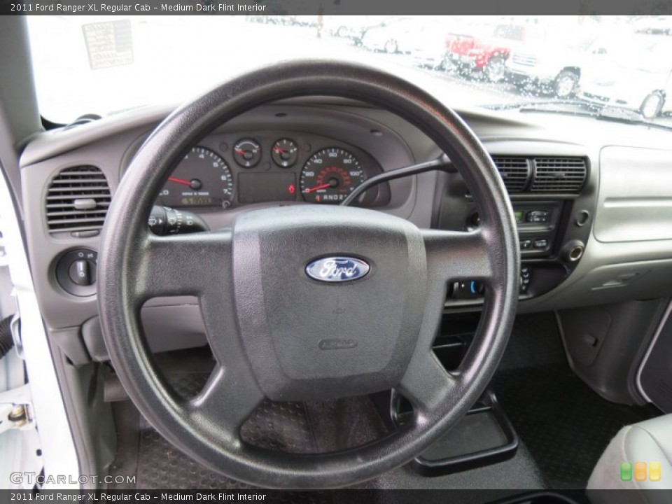 Medium Dark Flint Interior Steering Wheel for the 2011 Ford Ranger XL Regular Cab #75795993
