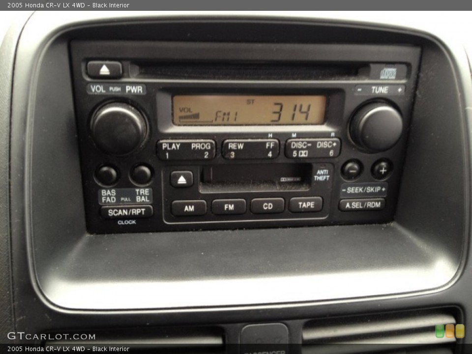 Black Interior Audio System for the 2005 Honda CR-V LX 4WD #75796591