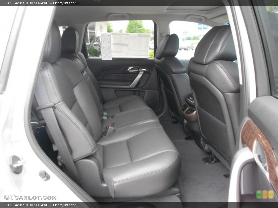 Ebony Interior Rear Seat for the 2012 Acura MDX SH-AWD #75800269