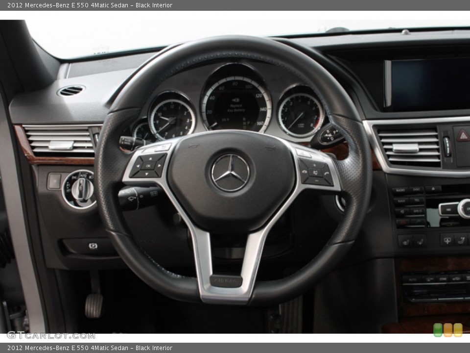 Black Interior Steering Wheel for the 2012 Mercedes-Benz E 550 4Matic Sedan #75800518