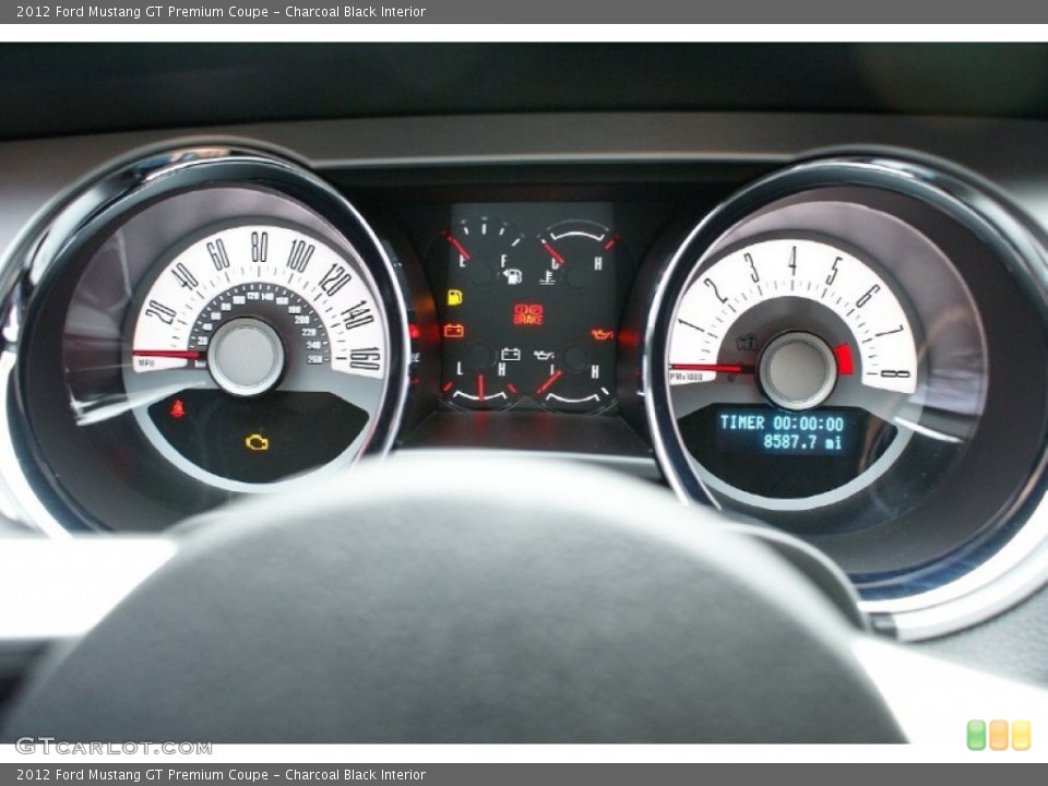 Charcoal Black Interior Gauges for the 2012 Ford Mustang GT Premium Coupe #75800878