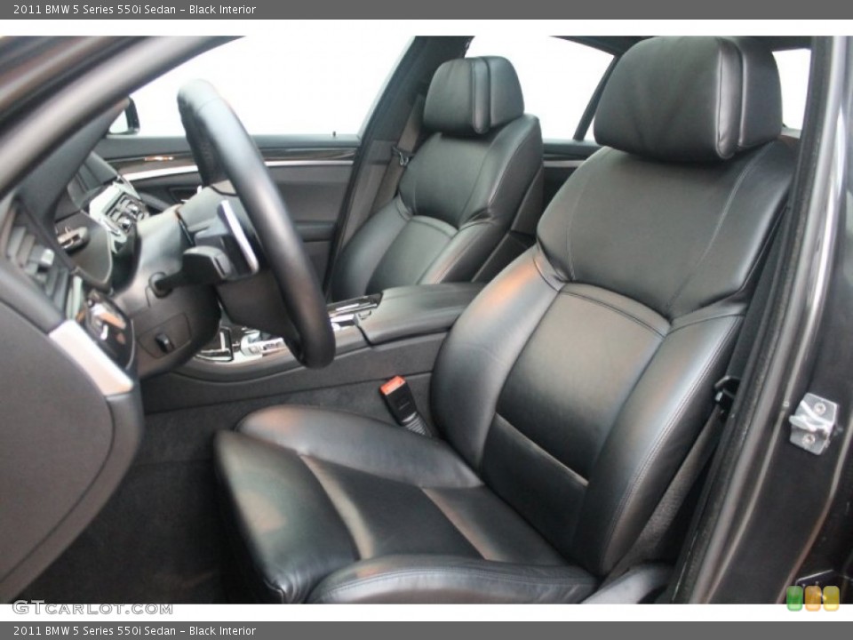 Black Interior Front Seat for the 2011 BMW 5 Series 550i Sedan #75803447
