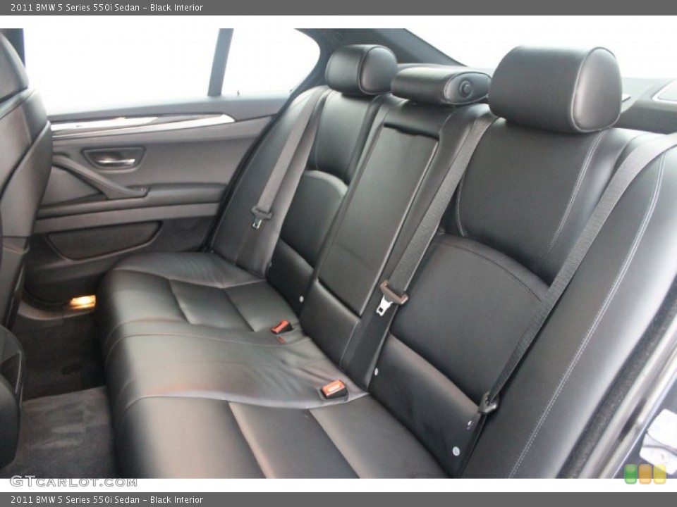 Black Interior Rear Seat for the 2011 BMW 5 Series 550i Sedan #75803491