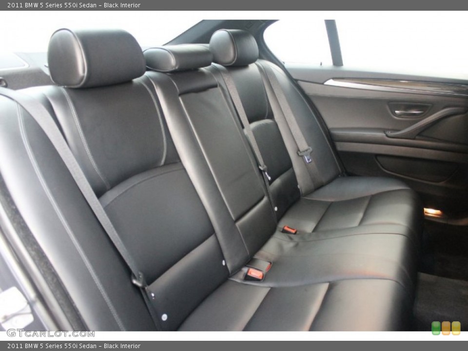 Black Interior Rear Seat for the 2011 BMW 5 Series 550i Sedan #75803506