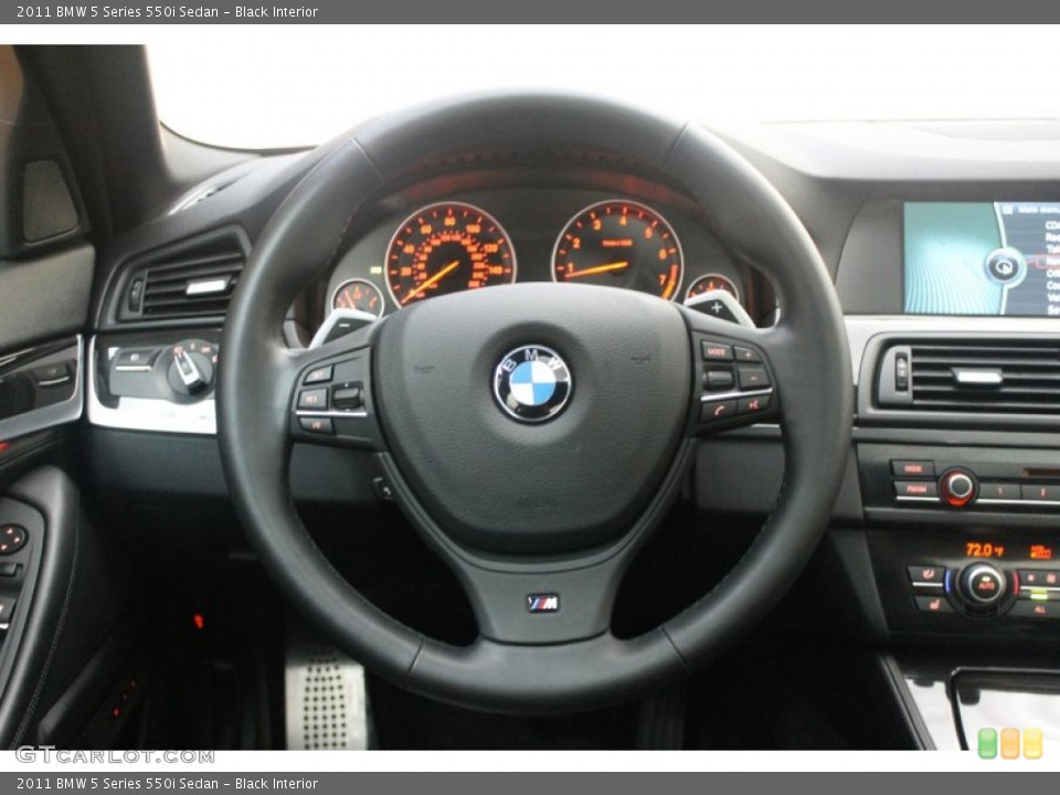Black Interior Steering Wheel for the 2011 BMW 5 Series 550i Sedan #75803675