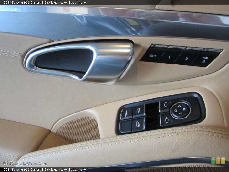 Luxor Beige Interior Controls for the 2013 Porsche 911 Carrera S Cabriolet #75803815