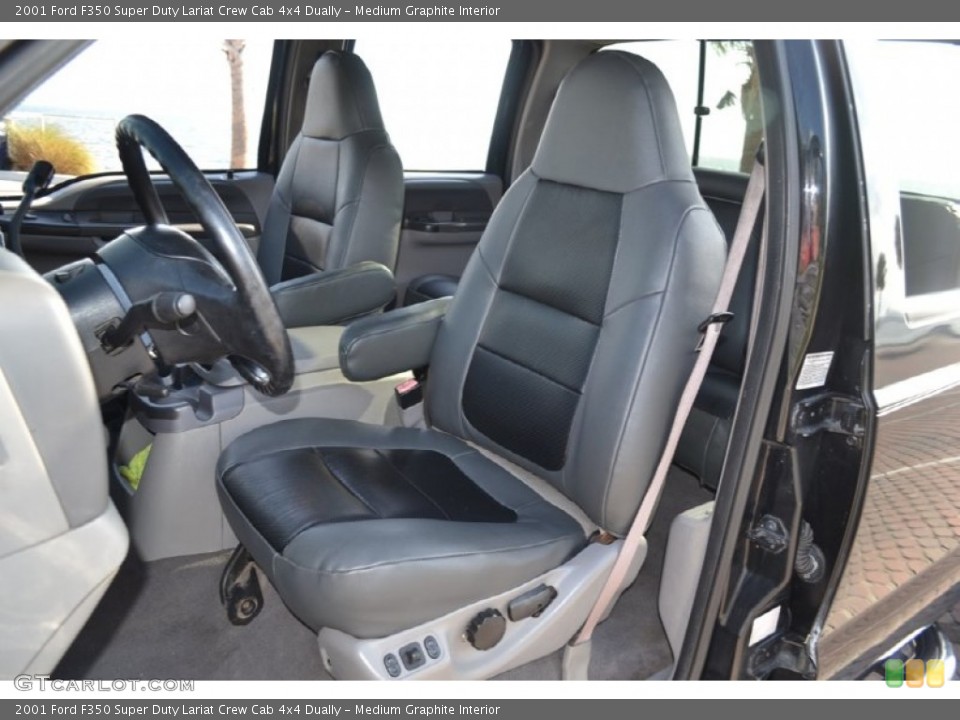 Medium Graphite Interior Front Seat for the 2001 Ford F350 Super Duty Lariat Crew Cab 4x4 Dually #75805345