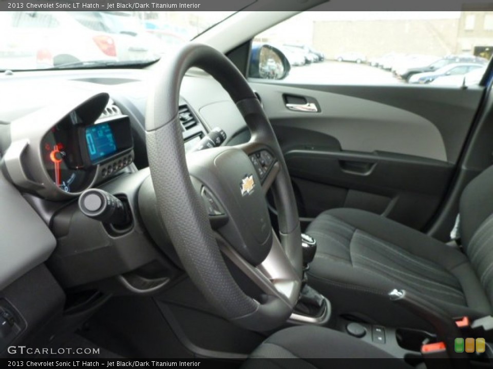 Jet Black/Dark Titanium Interior Steering Wheel for the 2013 Chevrolet Sonic LT Hatch #75805705