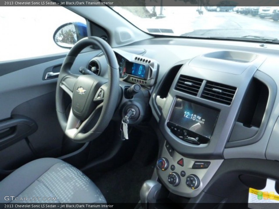 Jet Black/Dark Titanium Interior Dashboard for the 2013 Chevrolet Sonic LS Sedan #75805909