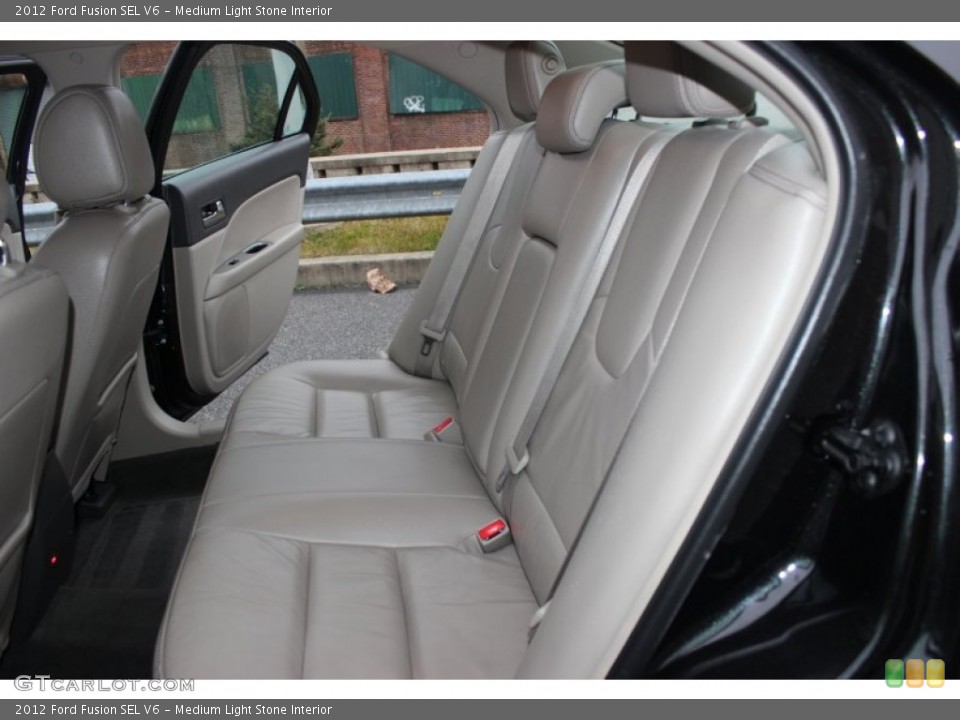 Medium Light Stone Interior Rear Seat for the 2012 Ford Fusion SEL V6 #75806209