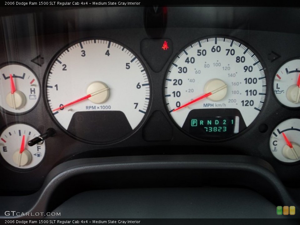 Medium Slate Gray Interior Gauges for the 2006 Dodge Ram 1500 SLT Regular Cab 4x4 #75807499