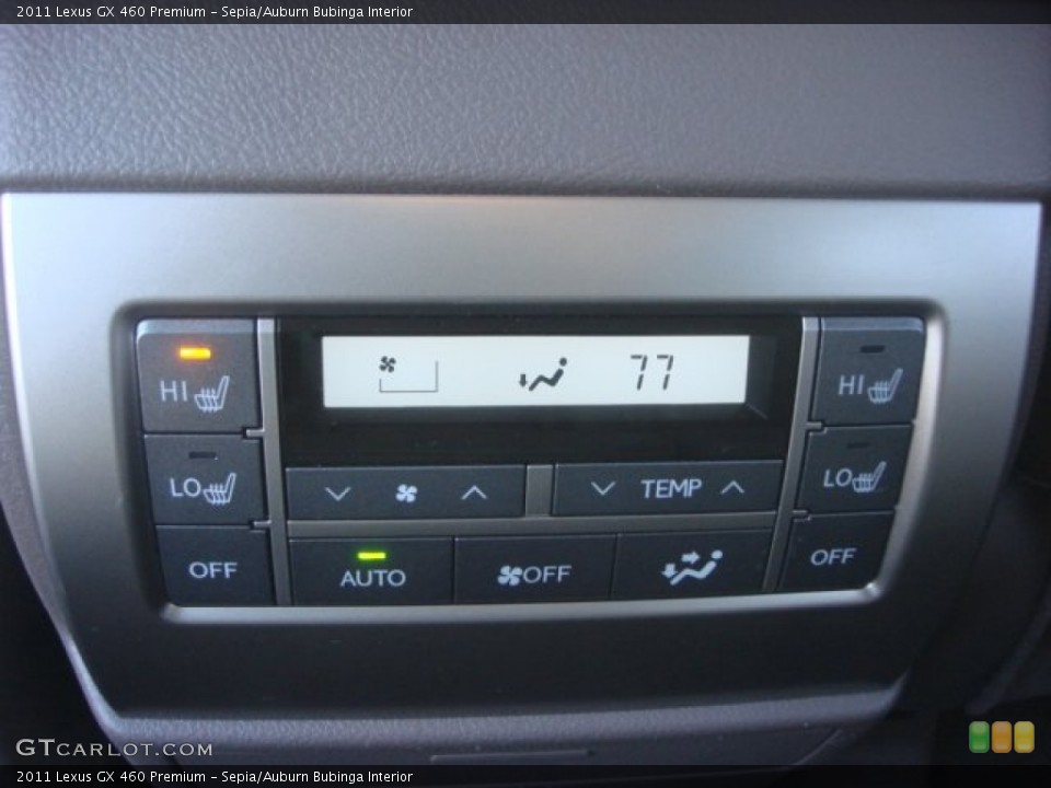 Sepia/Auburn Bubinga Interior Controls for the 2011 Lexus GX 460 Premium #75807541