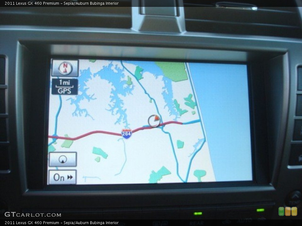 Sepia/Auburn Bubinga Interior Navigation for the 2011 Lexus GX 460 Premium #75807602
