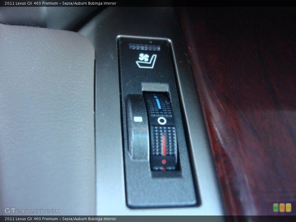 Sepia/Auburn Bubinga Interior Controls for the 2011 Lexus GX 460 Premium #75807676