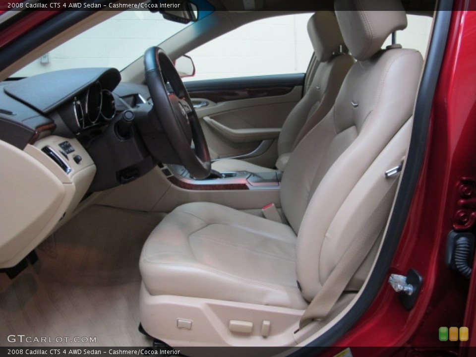 Cashmere/Cocoa Interior Front Seat for the 2008 Cadillac CTS 4 AWD Sedan #75809722