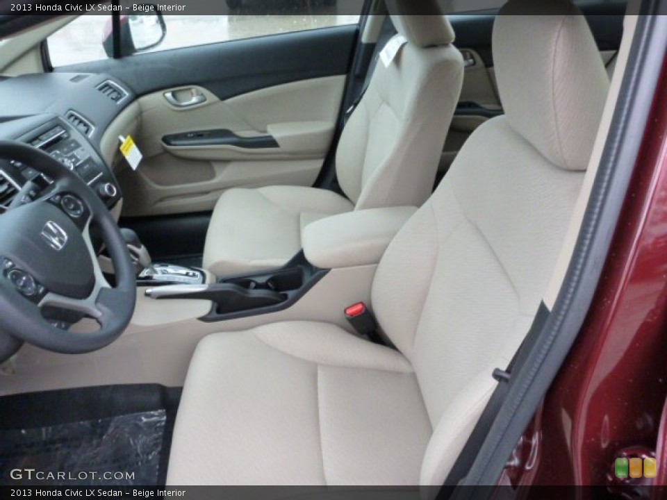 Beige Interior Front Seat for the 2013 Honda Civic LX Sedan #75809875