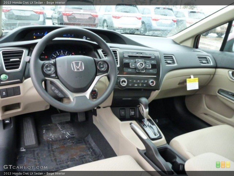 Beige Interior Dashboard for the 2013 Honda Civic LX Sedan #75809911