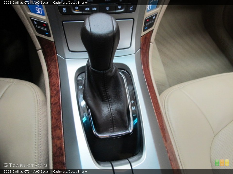 Cashmere/Cocoa Interior Transmission for the 2008 Cadillac CTS 4 AWD Sedan #75810007