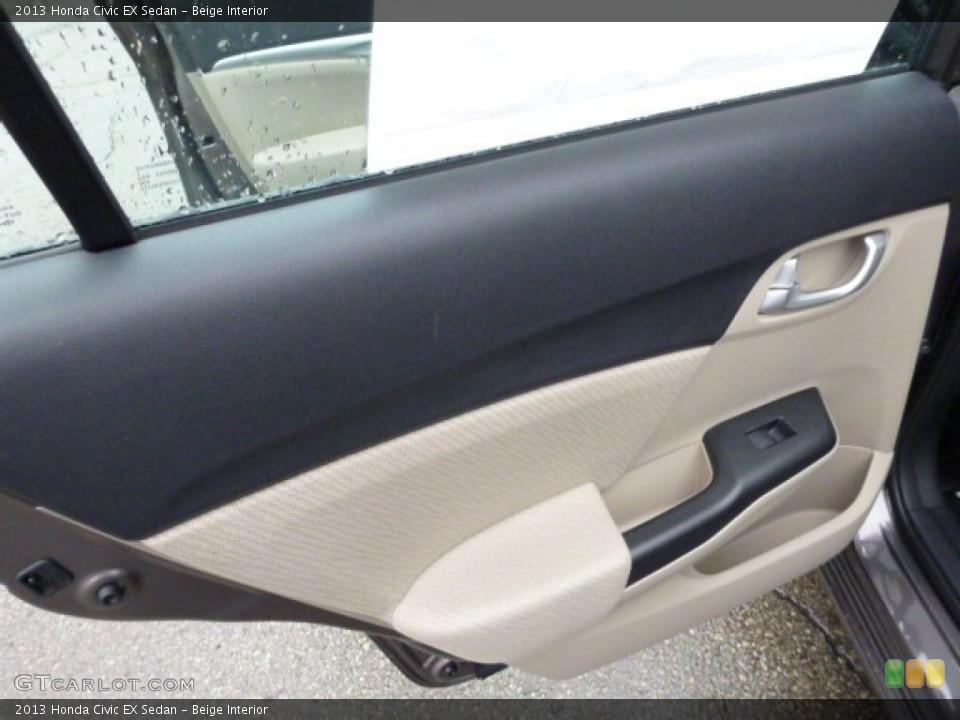 Beige Interior Door Panel for the 2013 Honda Civic EX Sedan #75810256