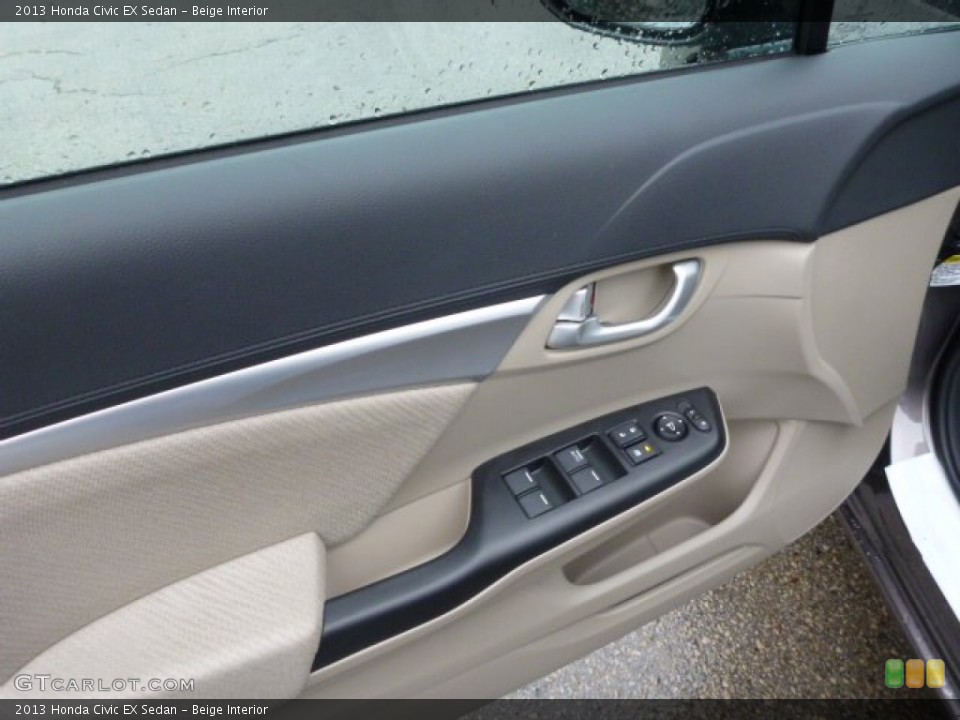 Beige Interior Door Panel for the 2013 Honda Civic EX Sedan #75810265