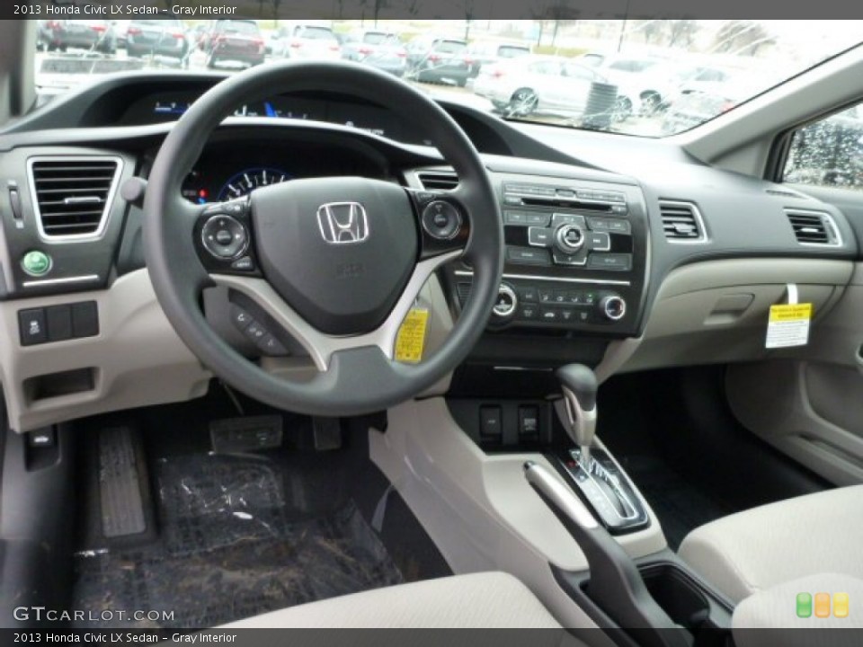 Gray Interior Dashboard for the 2013 Honda Civic LX Sedan #75810589