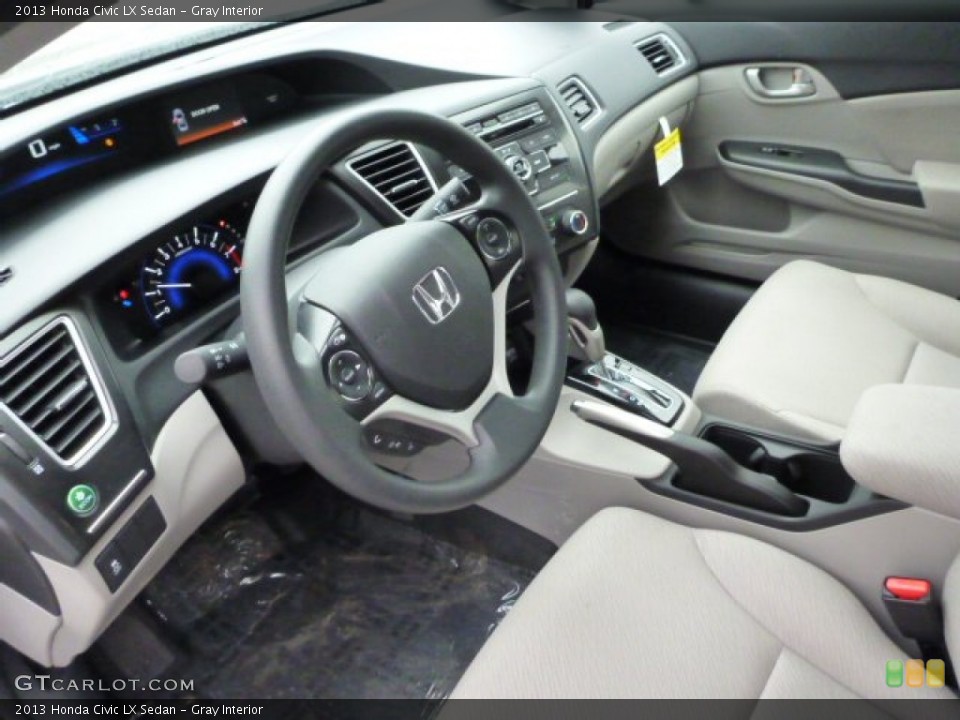 Gray Interior Prime Interior for the 2013 Honda Civic LX Sedan #75810634