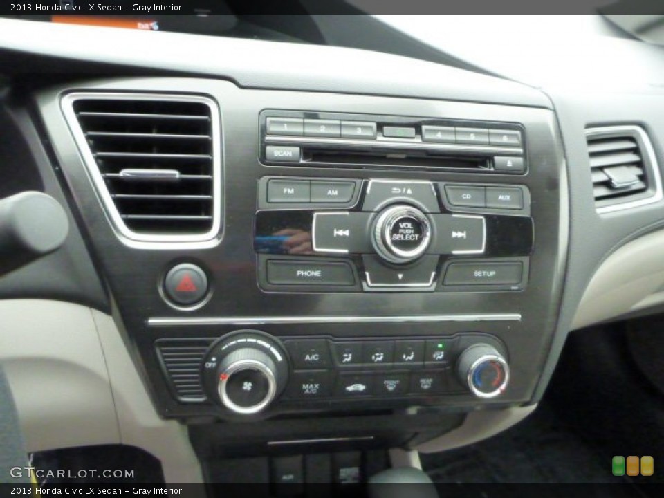 Gray Interior Controls for the 2013 Honda Civic LX Sedan #75810688