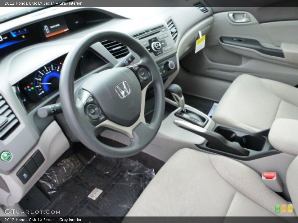 Gray Interior Prime Interior for the 2012 Honda Civic LX Sedan #75811672