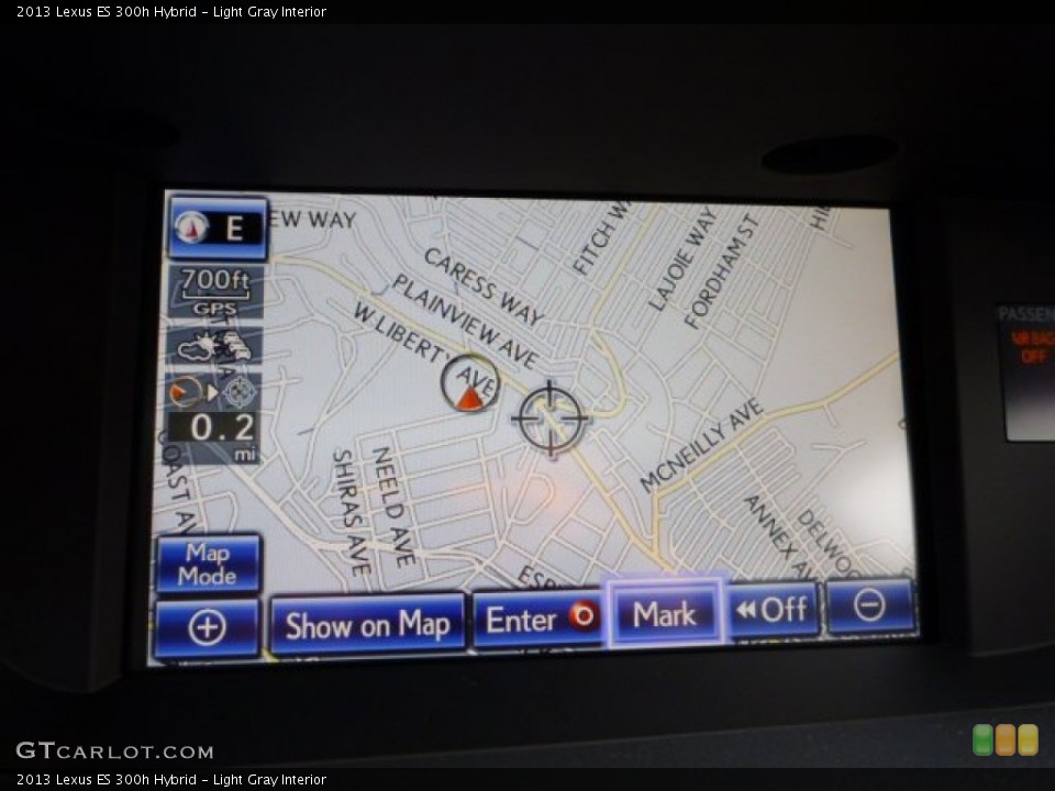 Light Gray Interior Navigation for the 2013 Lexus ES 300h Hybrid #75811831