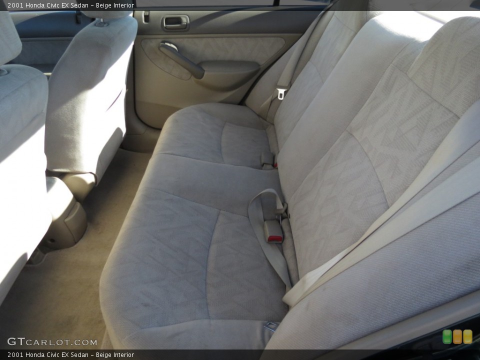 Beige Interior Rear Seat for the 2001 Honda Civic EX Sedan #75813487