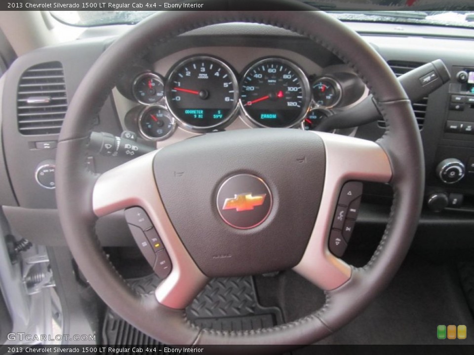 Ebony Interior Steering Wheel for the 2013 Chevrolet Silverado 1500 LT Regular Cab 4x4 #75814419