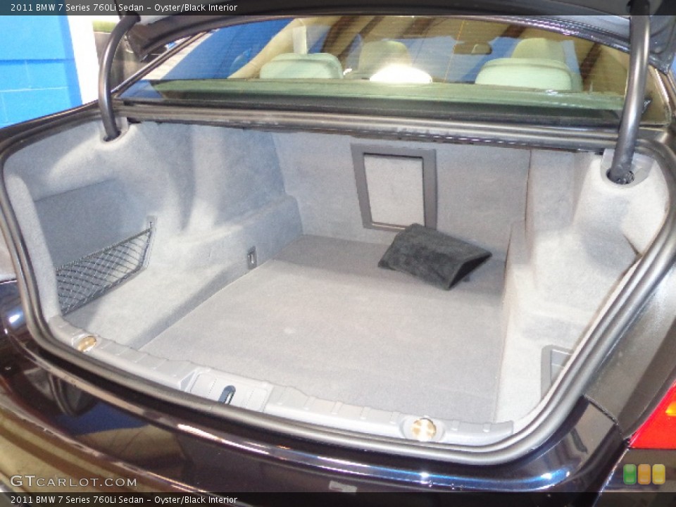 Oyster/Black Interior Trunk for the 2011 BMW 7 Series 760Li Sedan #75816214