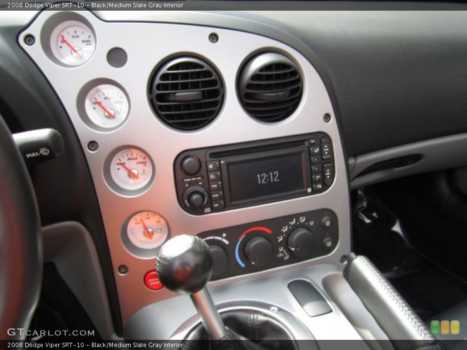 Black/Medium Slate Gray Interior Controls for the 2008 Dodge Viper SRT-10 #75818335