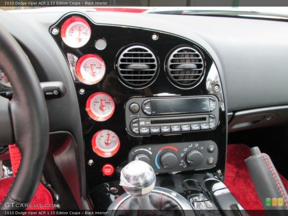 Black Interior Controls for the 2010 Dodge Viper ACR 1:33 Edition Coupe #75820672