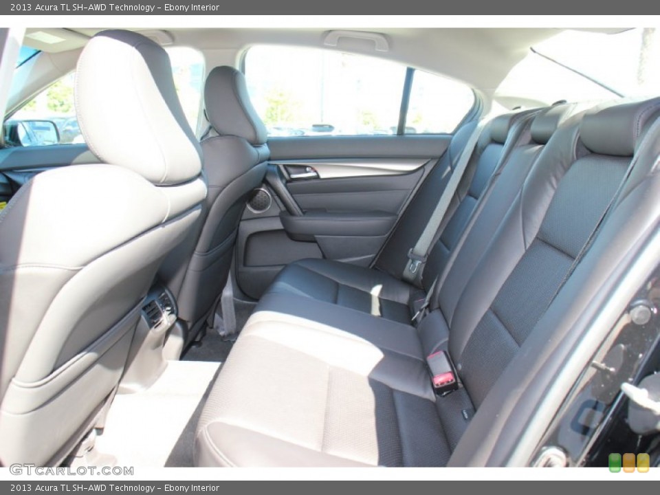 Ebony Interior Rear Seat for the 2013 Acura TL SH-AWD Technology #75821143