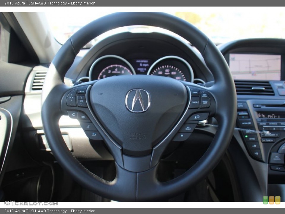 Ebony Interior Steering Wheel for the 2013 Acura TL SH-AWD Technology #75821257