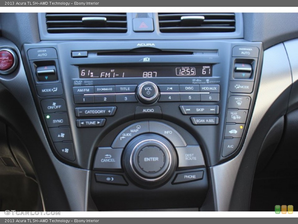 Ebony Interior Controls for the 2013 Acura TL SH-AWD Technology #75821302