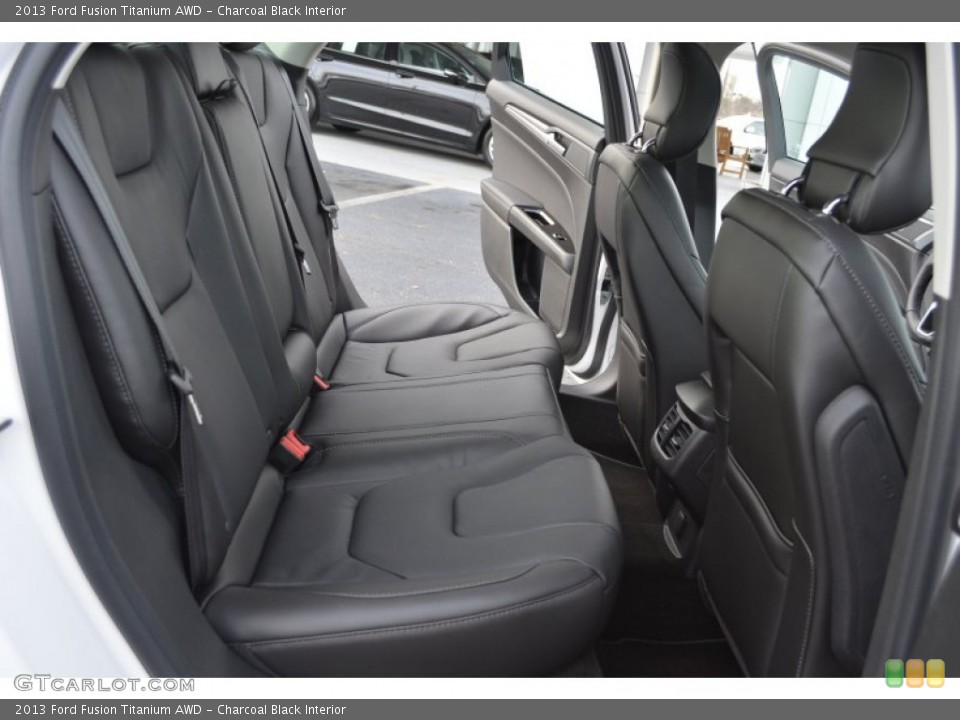 Charcoal Black Interior Rear Seat for the 2013 Ford Fusion Titanium AWD #75821572