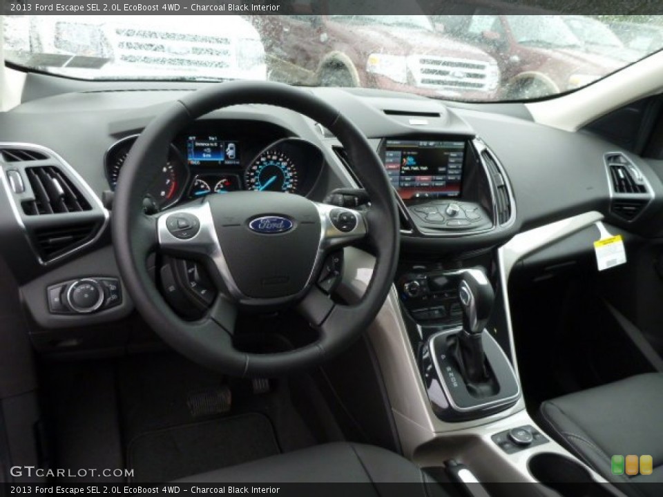 Charcoal Black Interior Dashboard for the 2013 Ford Escape SEL 2.0L EcoBoost 4WD #75822832